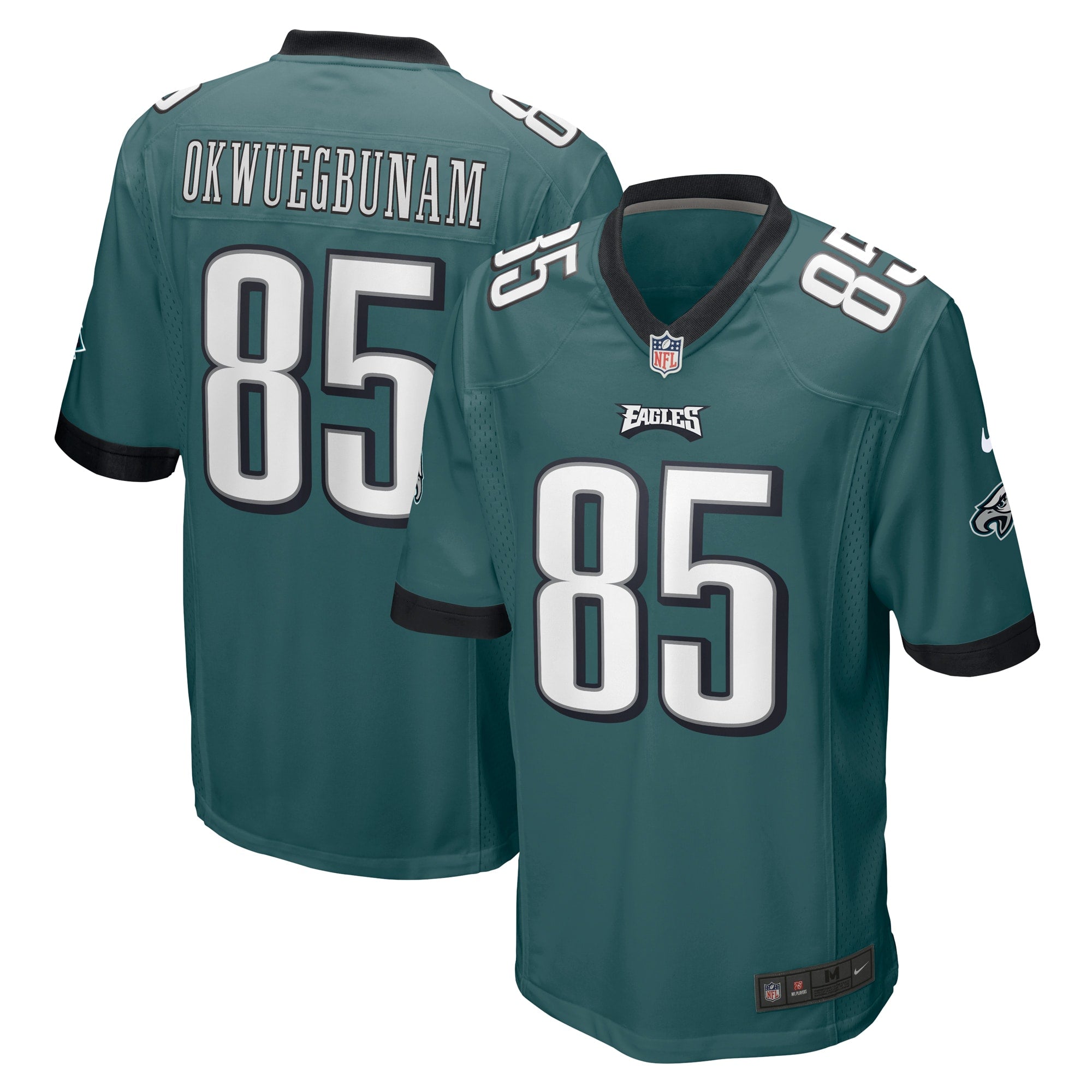 Albert Okwuegbunam Philadelphia Eagles Team Game Jersey - Midnight Green