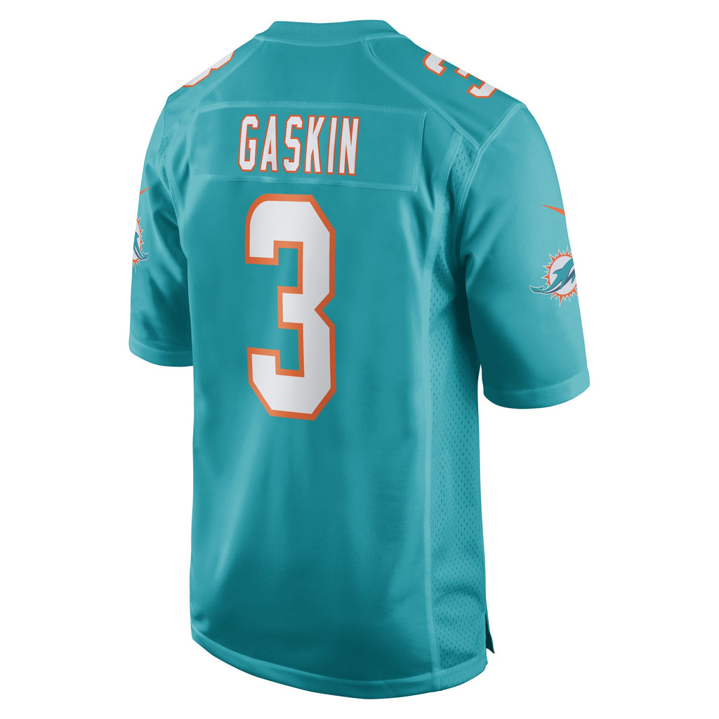 Myles Gaskin Miami Dolphins Game Player Jersey - Aqua