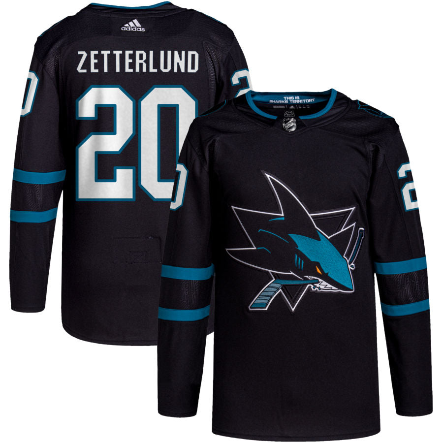 Fabian Zetterlund San Jose Sharks Alternate Primegreen Authentic Pro Jersey - Black