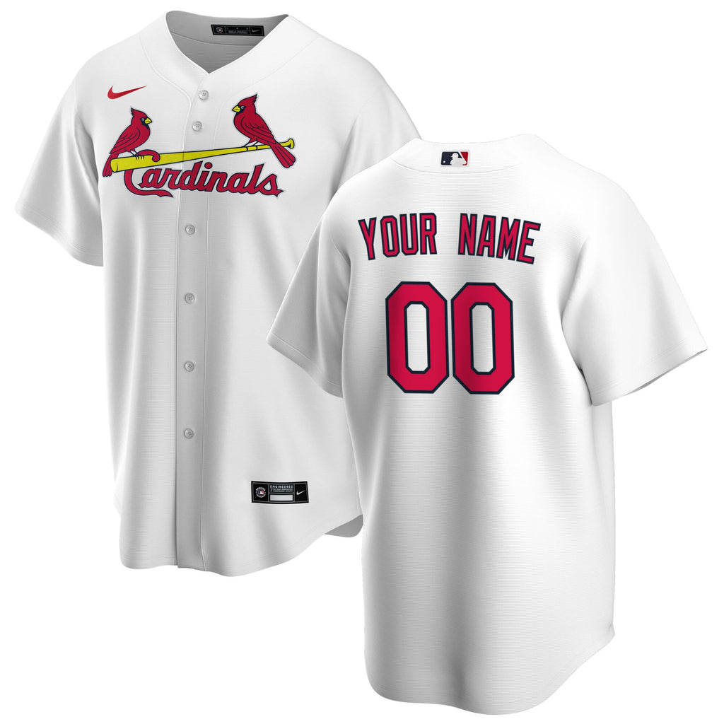 St. Louis Cardinals Youth Home Replica Custom Jersey - White
