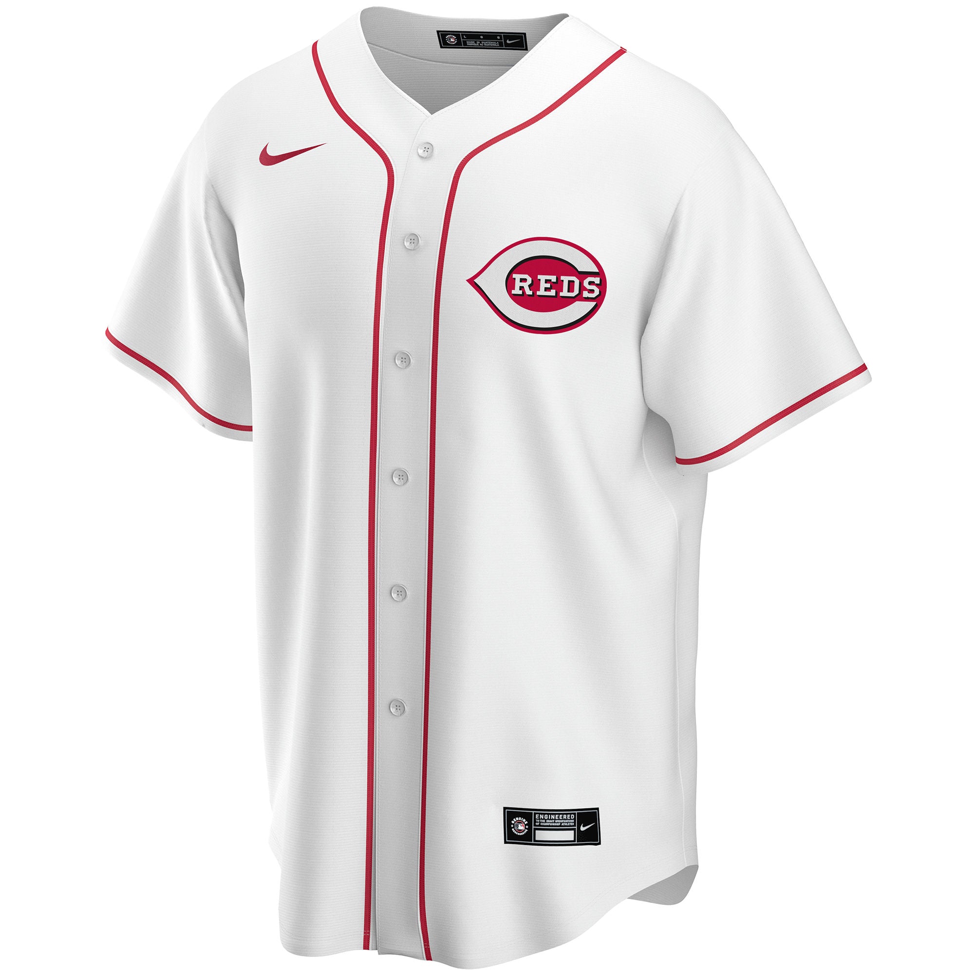 Cincinnati Reds Home Replica Custom Jersey - White