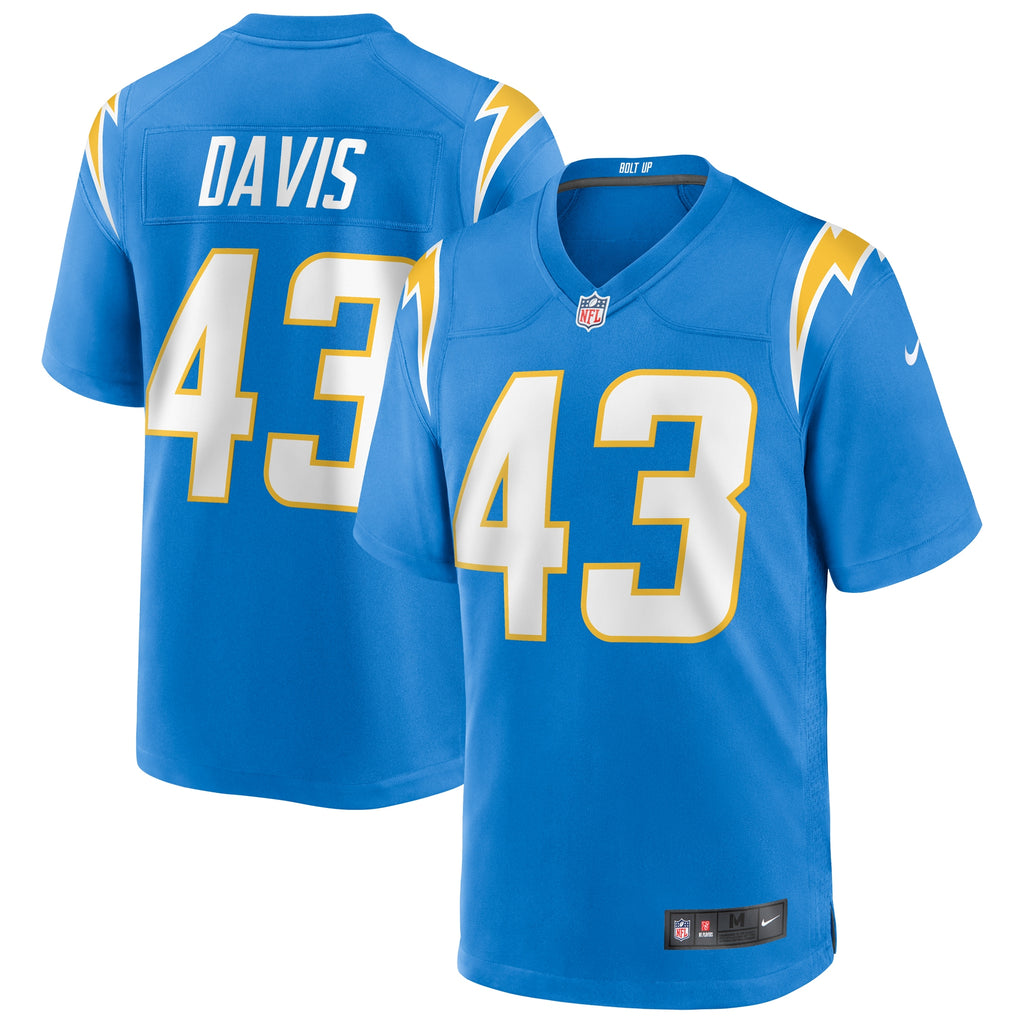 Michael Davis Los Angeles Chargers Game Jersey - Powder Blue