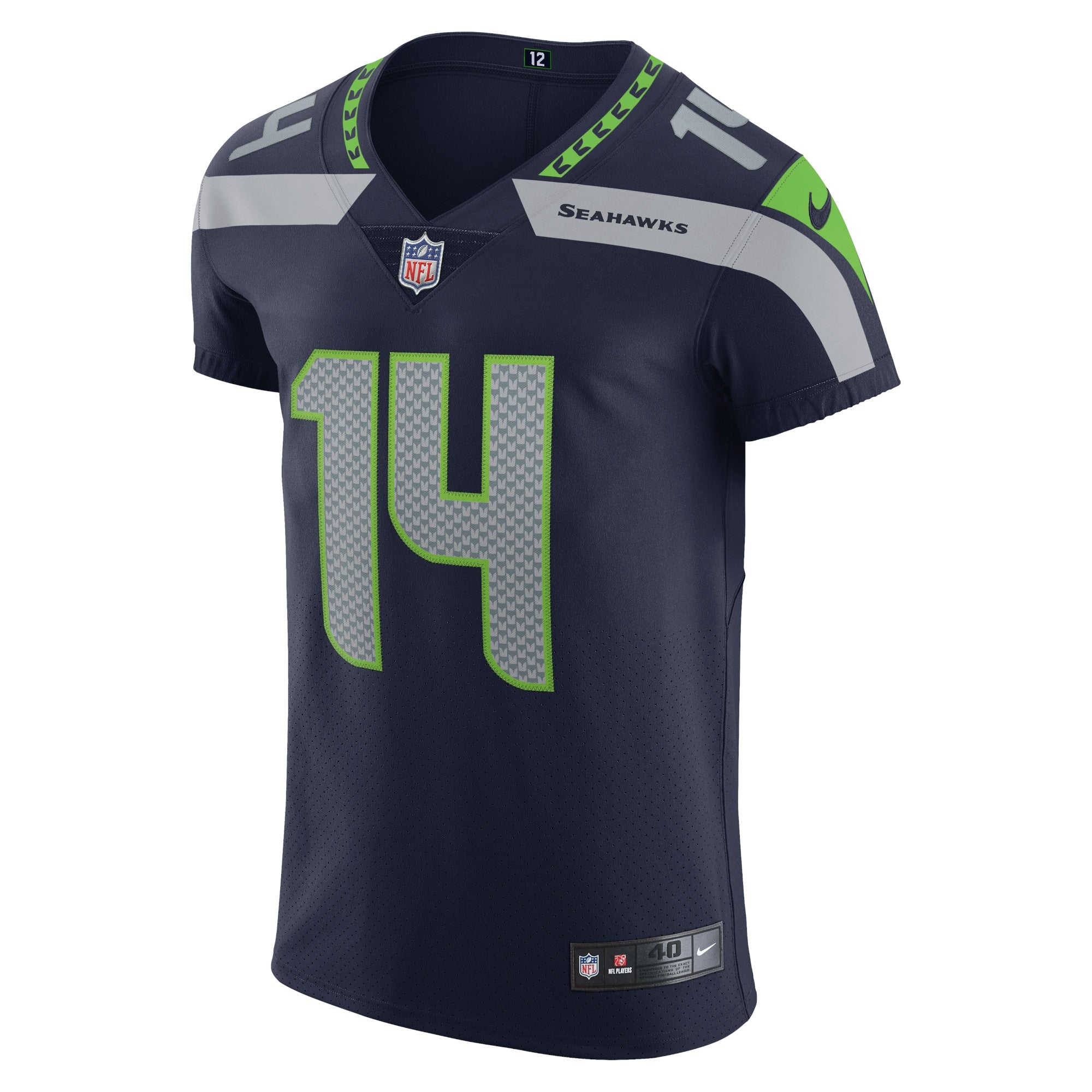 DK Metcalf Seattle Seahawks Vapor Elite Player Jersey - College Navy