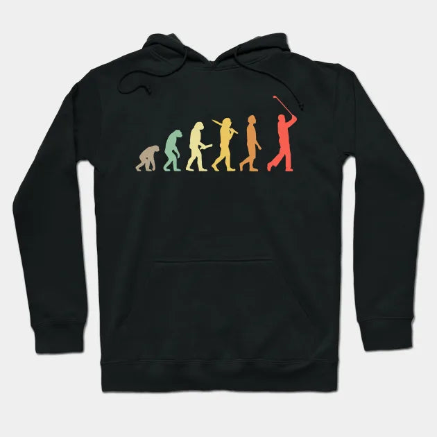 Retro Golf Evolution Gift For Golfers & Golf Players Hoodie