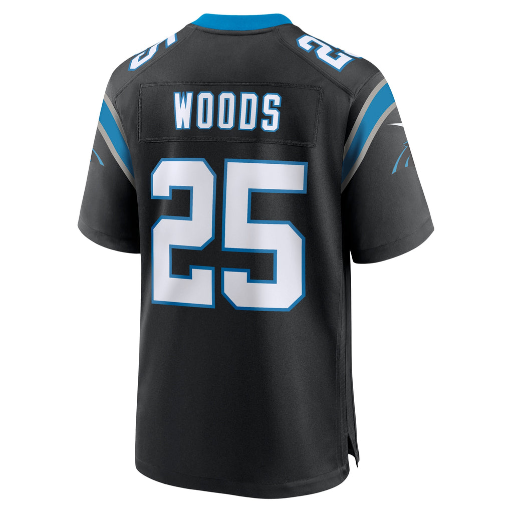 Xavier Woods Carolina Panthers Team Game Jersey - Black