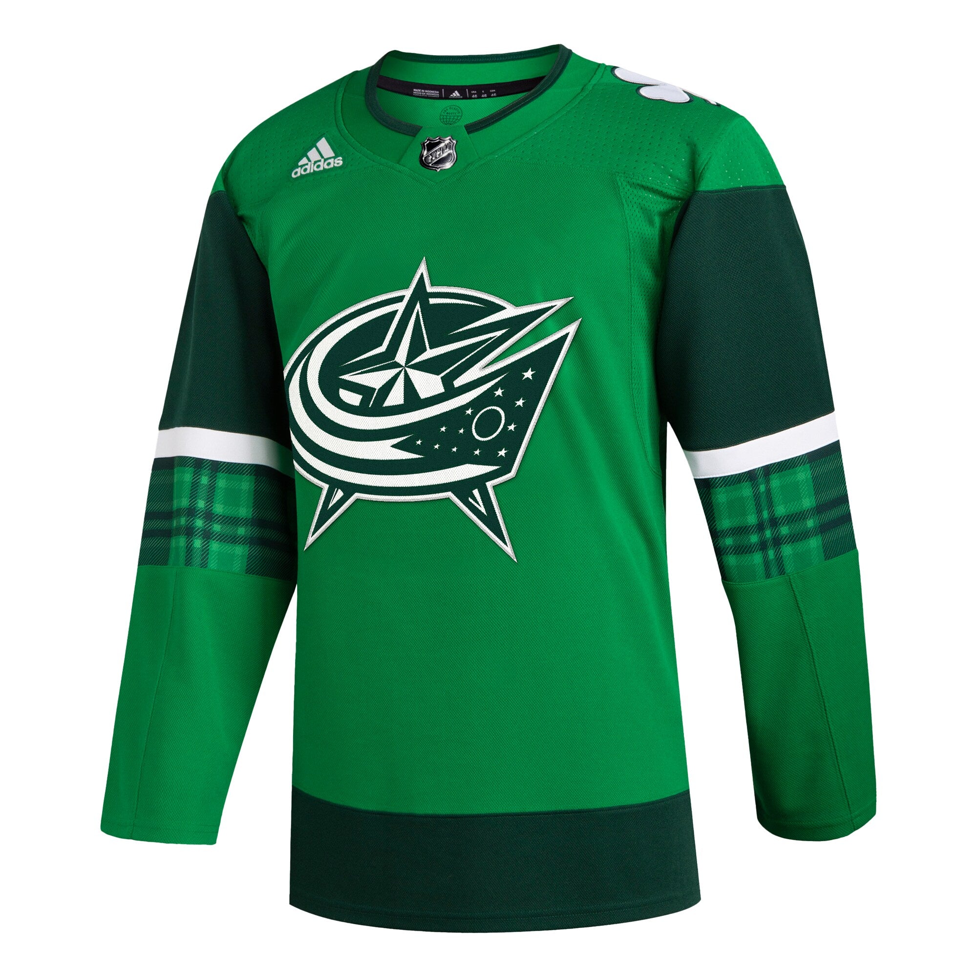 Columbus Blue Jackets 2023 St. Patrick's Day Primegreen Authentic Jersey - Kelly Green