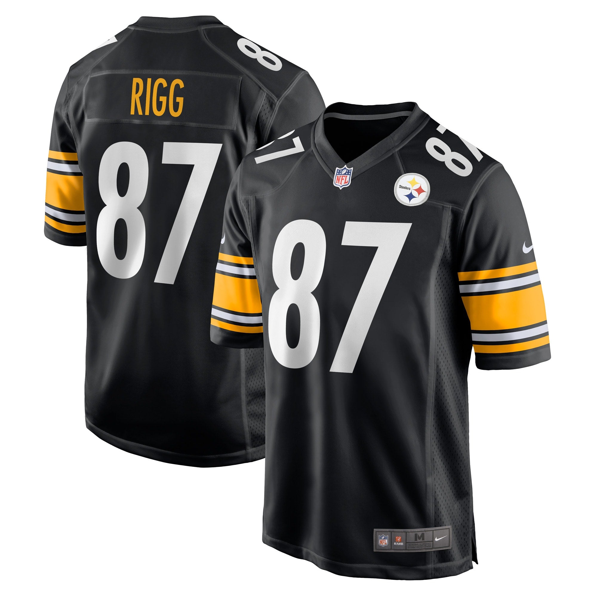 Justin Rigg Pittsburgh Steelers Game Player Jersey - Black