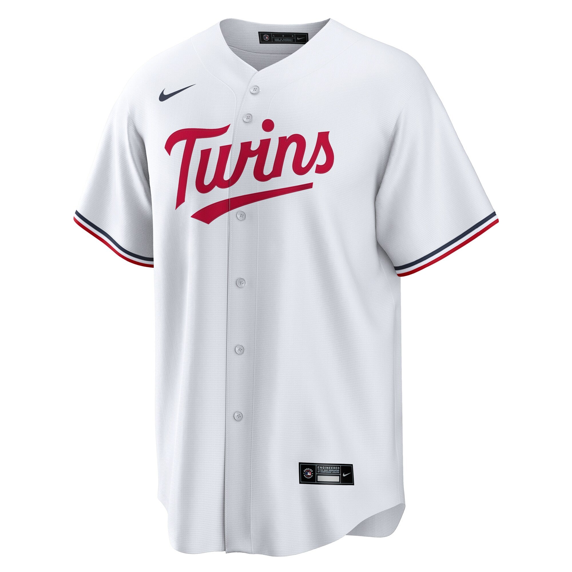 Minnesota Twins Home Replica Custom Jersey - White