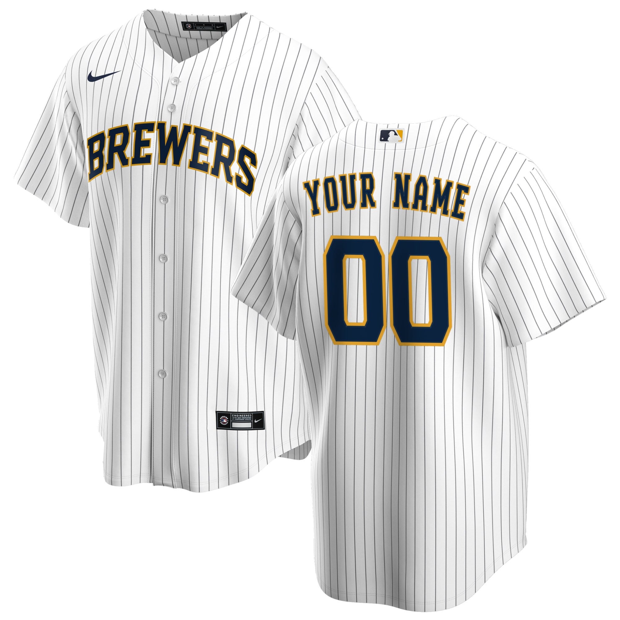 Milwaukee Brewers Alternate Replica Custom Jersey - White