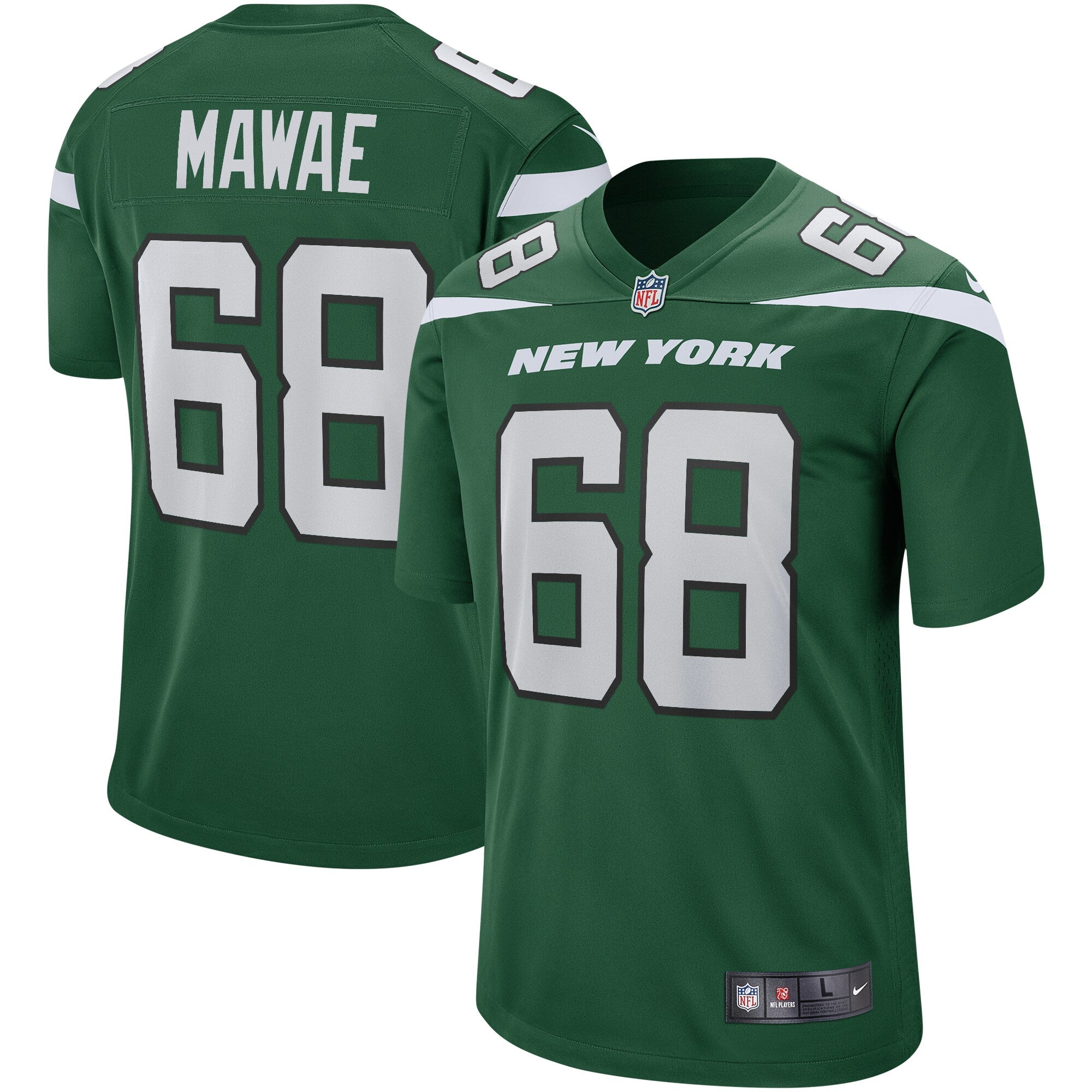 Kevin Mawae New York Jets Game Retired Player Jersey - Gotham Green