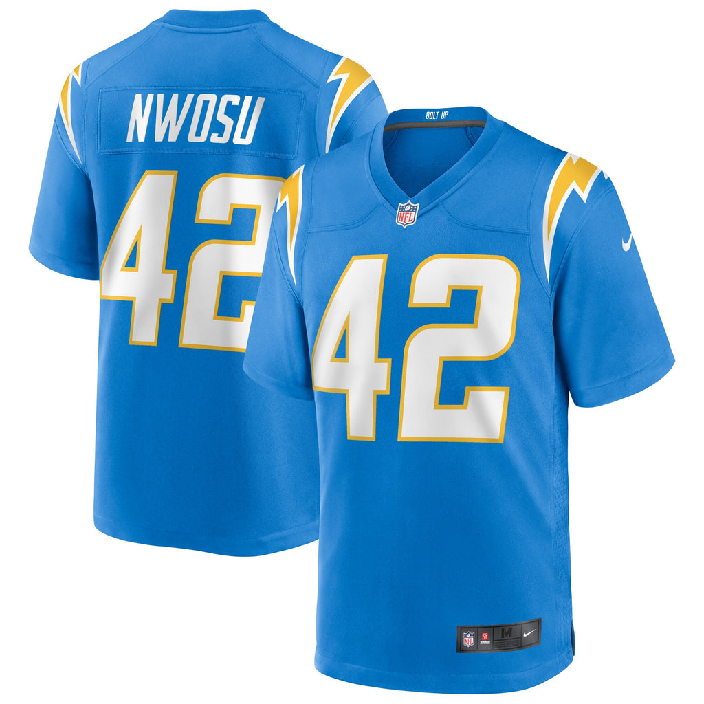 Uchenna Nwosu Los Angeles Chargers Game Jersey - Powder Blue