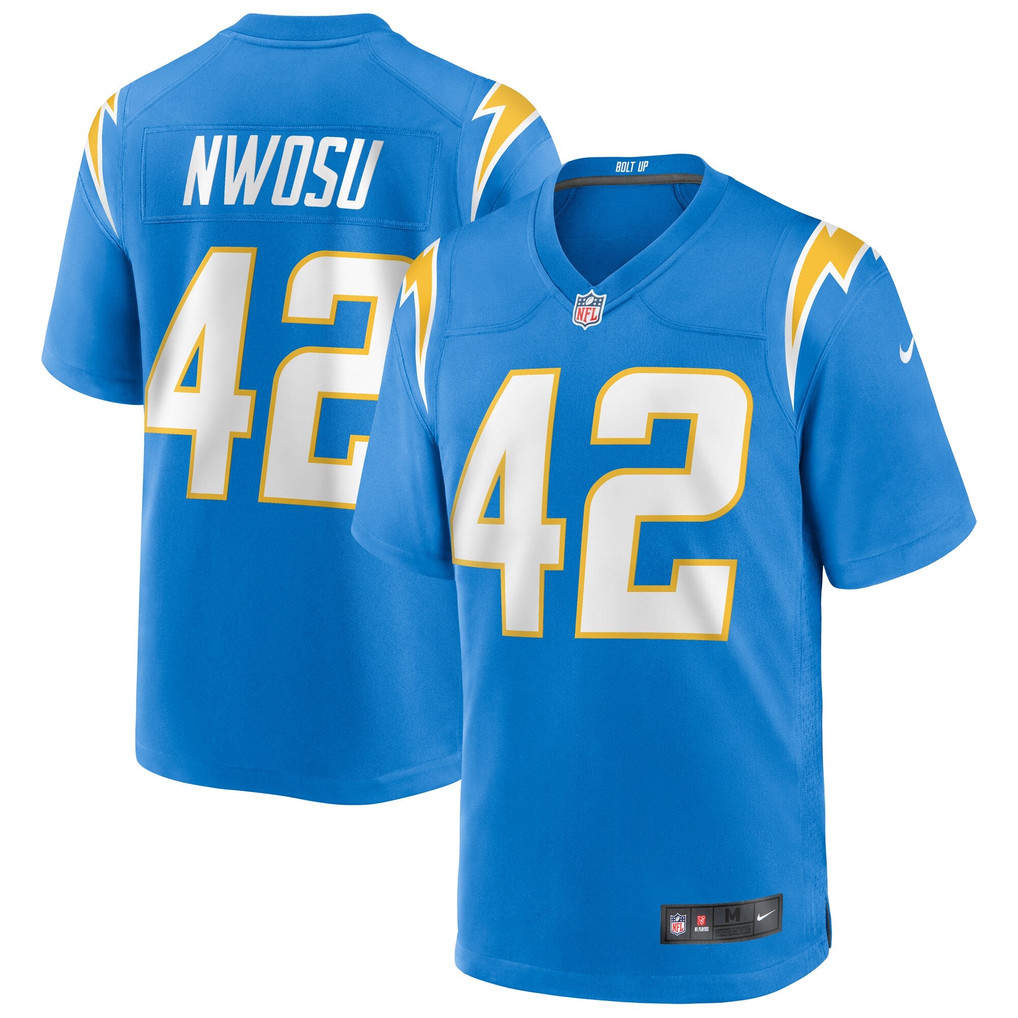 Uchenna Nwosu Los Angeles Chargers Game Jersey - Powder Blue