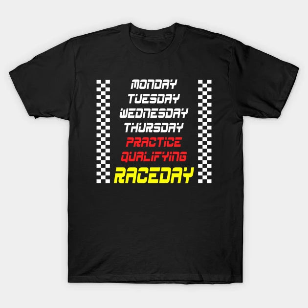 Week Schedule_F1 Fan Race T-Shirt