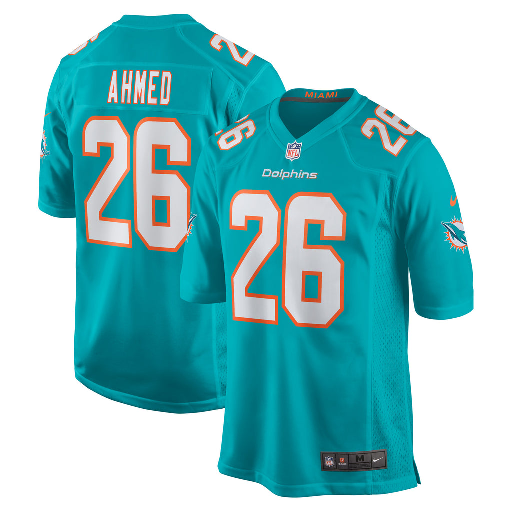 Salvon Ahmed Miami Dolphins Game Jersey - Aqua