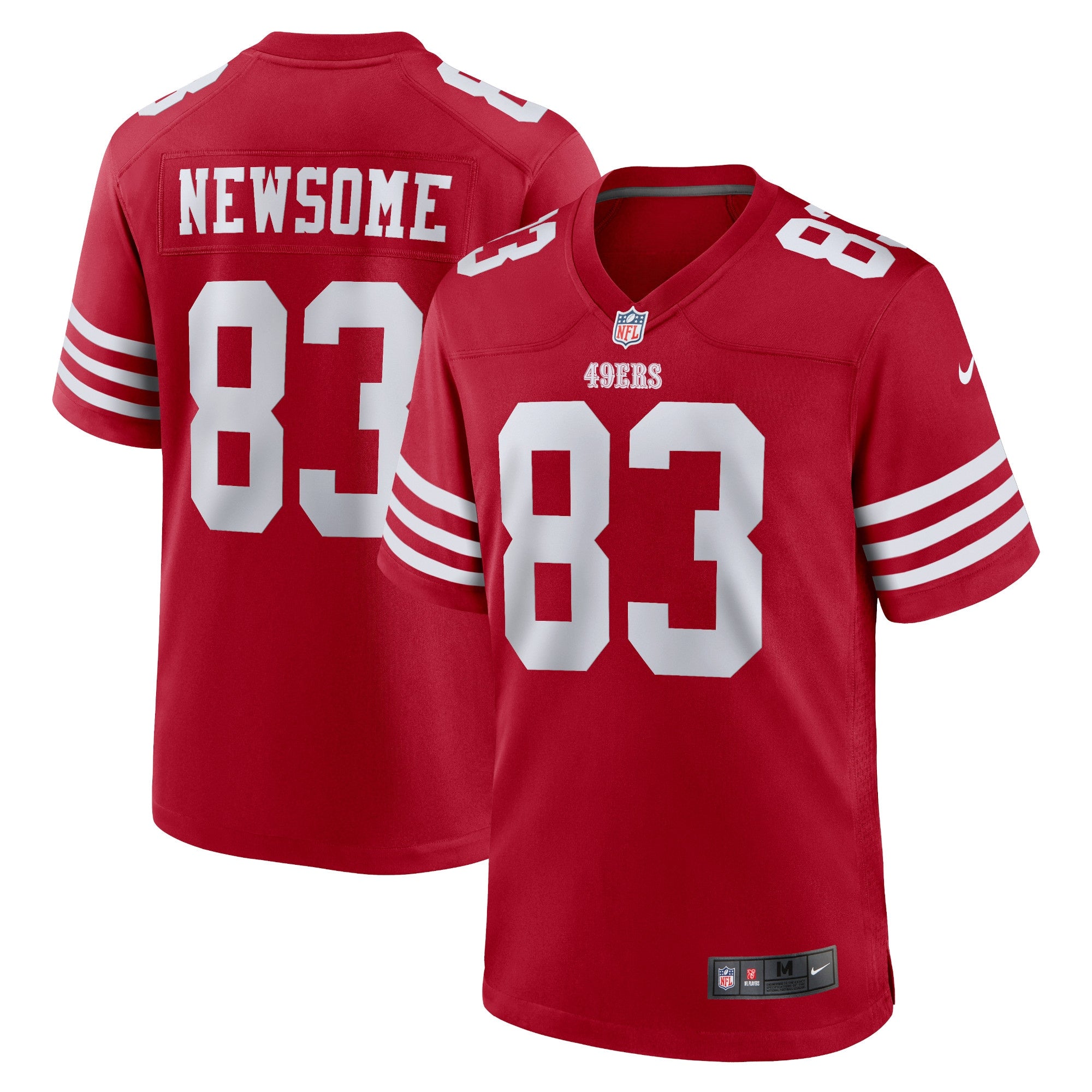 Dazz Newsome San Francisco 49ers Home Game Player Jersey - Scarlet