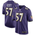 Bart Scott Baltimore Ravens Game Retired Player Jersey - Purple