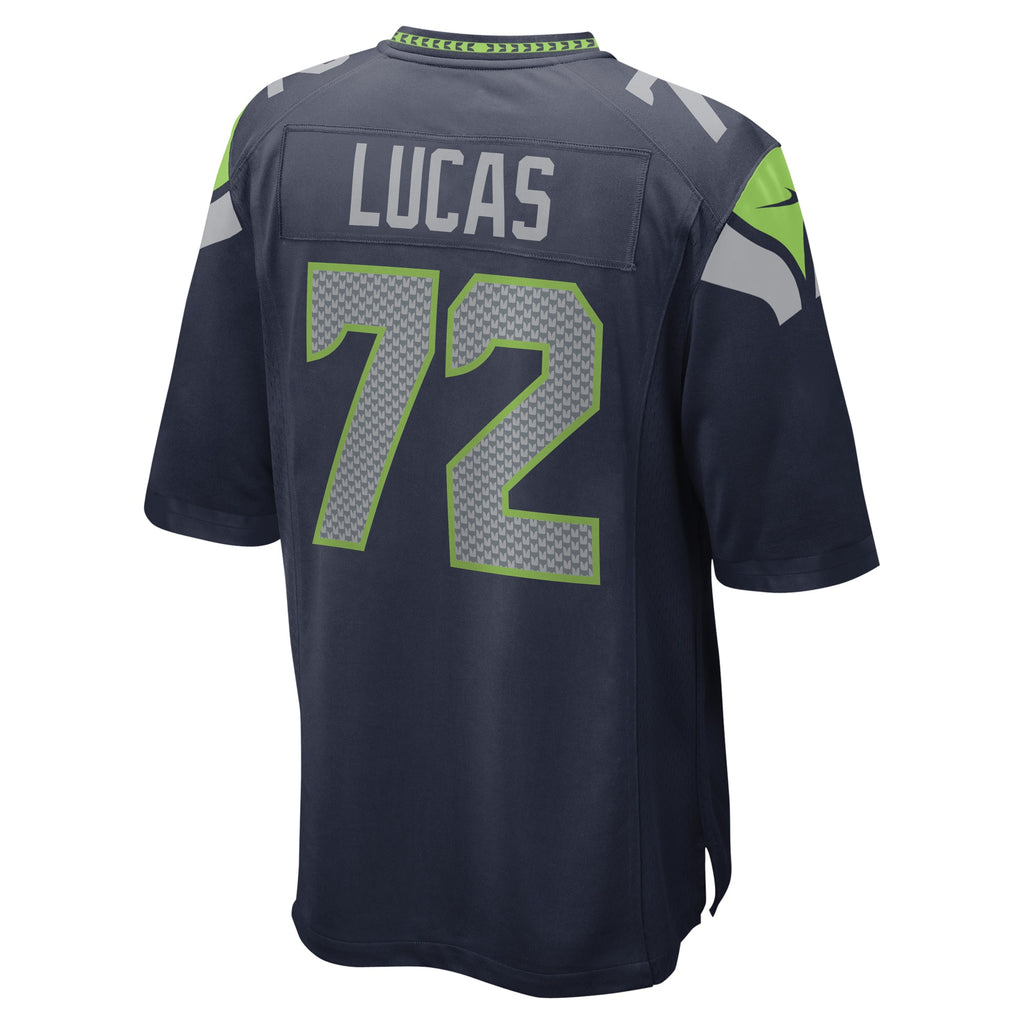 Abraham Lucas Seattle Seahawks Game Player Jersey - College Navy