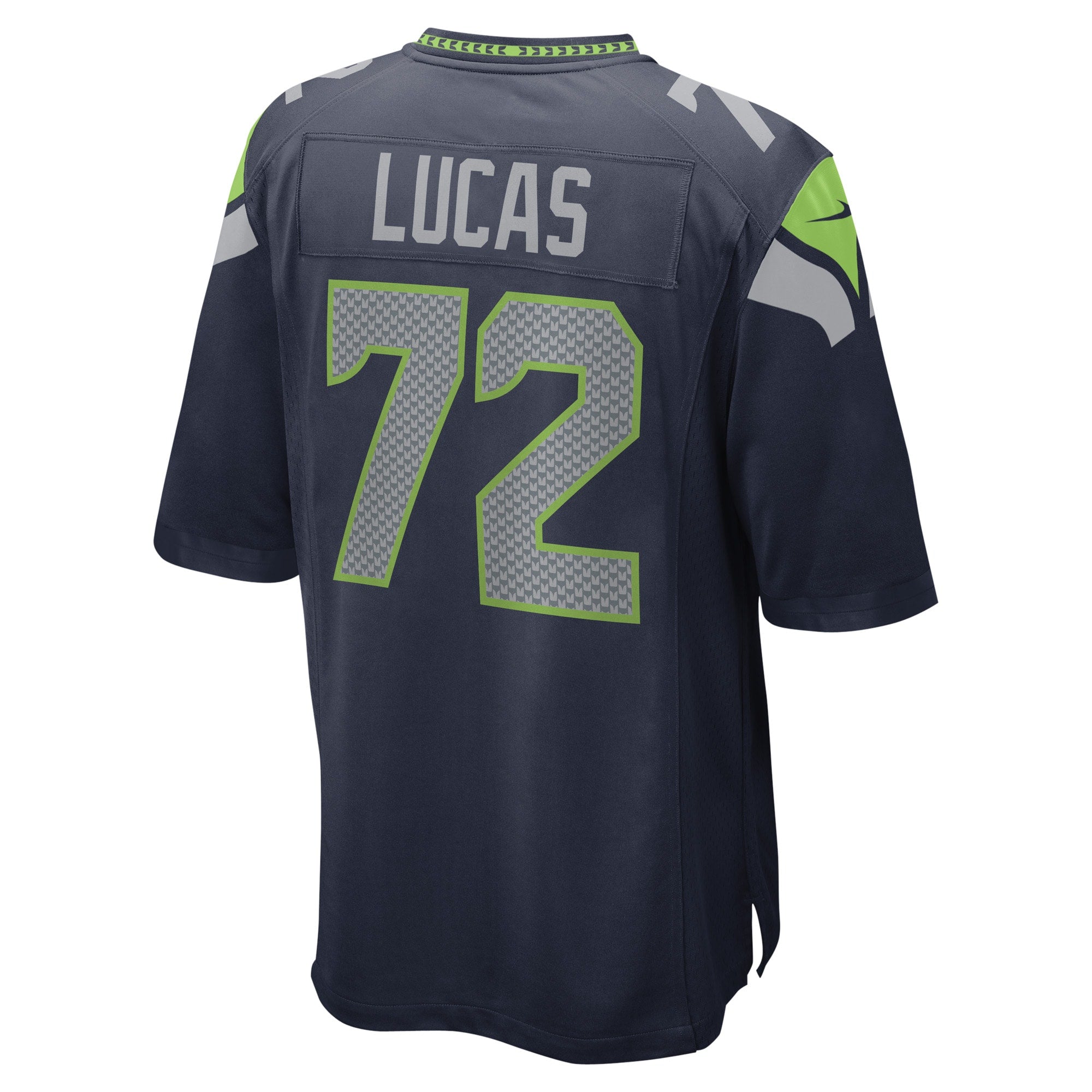 Abraham Lucas Seattle Seahawks Game Player Jersey - College Navy