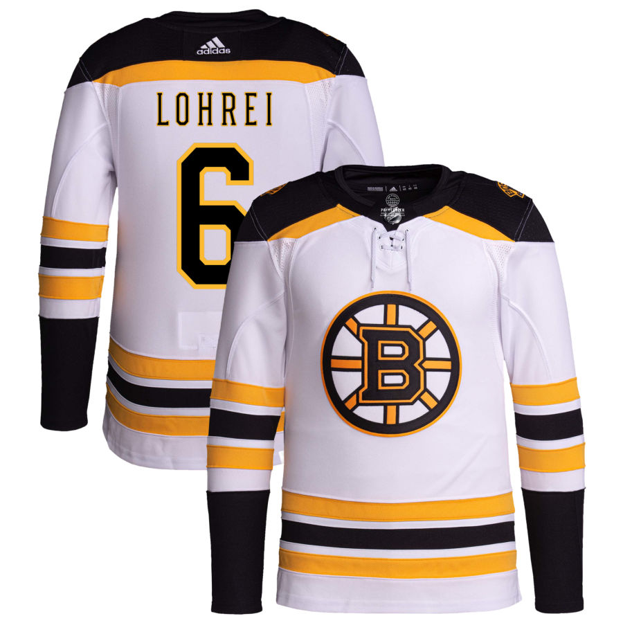 Mason Lohrei Boston Bruins Away Primegreen Authentic Pro Jersey - White