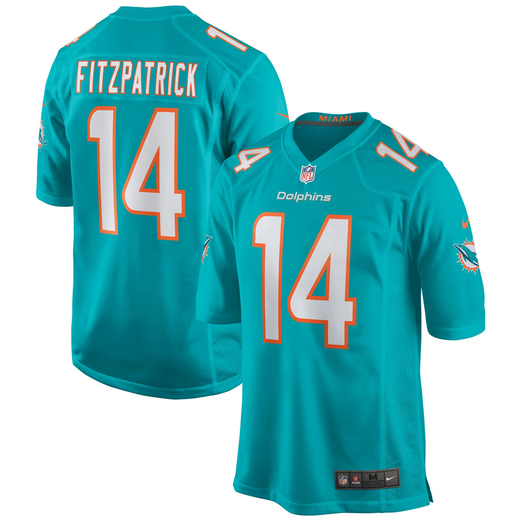 Ryan Fitzpatrick Miami Dolphins Game Jersey - Aqua