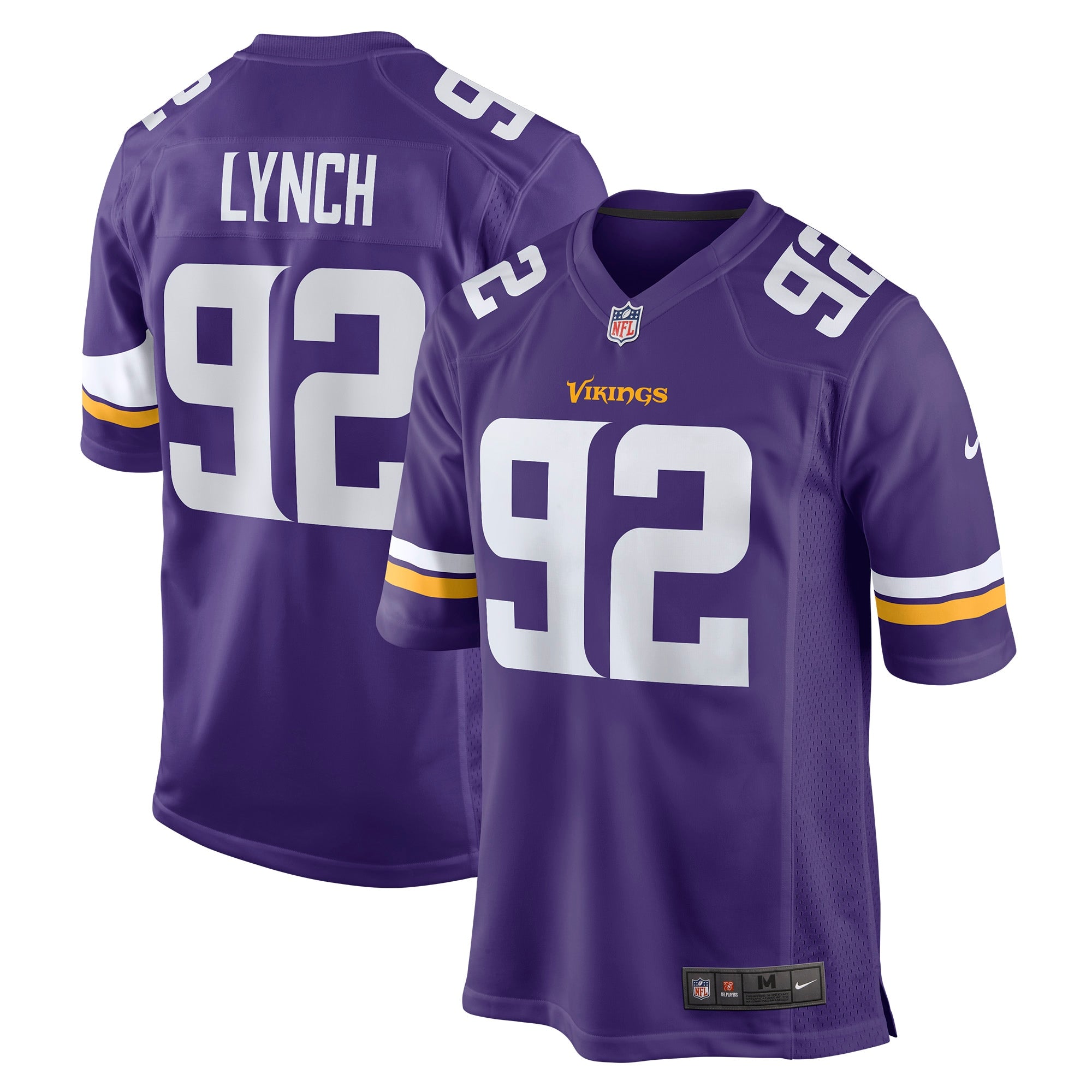 James Lynch Minnesota Vikings Game Player Jersey - Purple