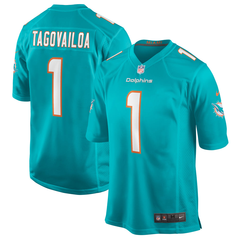 Tua Tagovailoa Miami Dolphins Game Jersey - Aqua