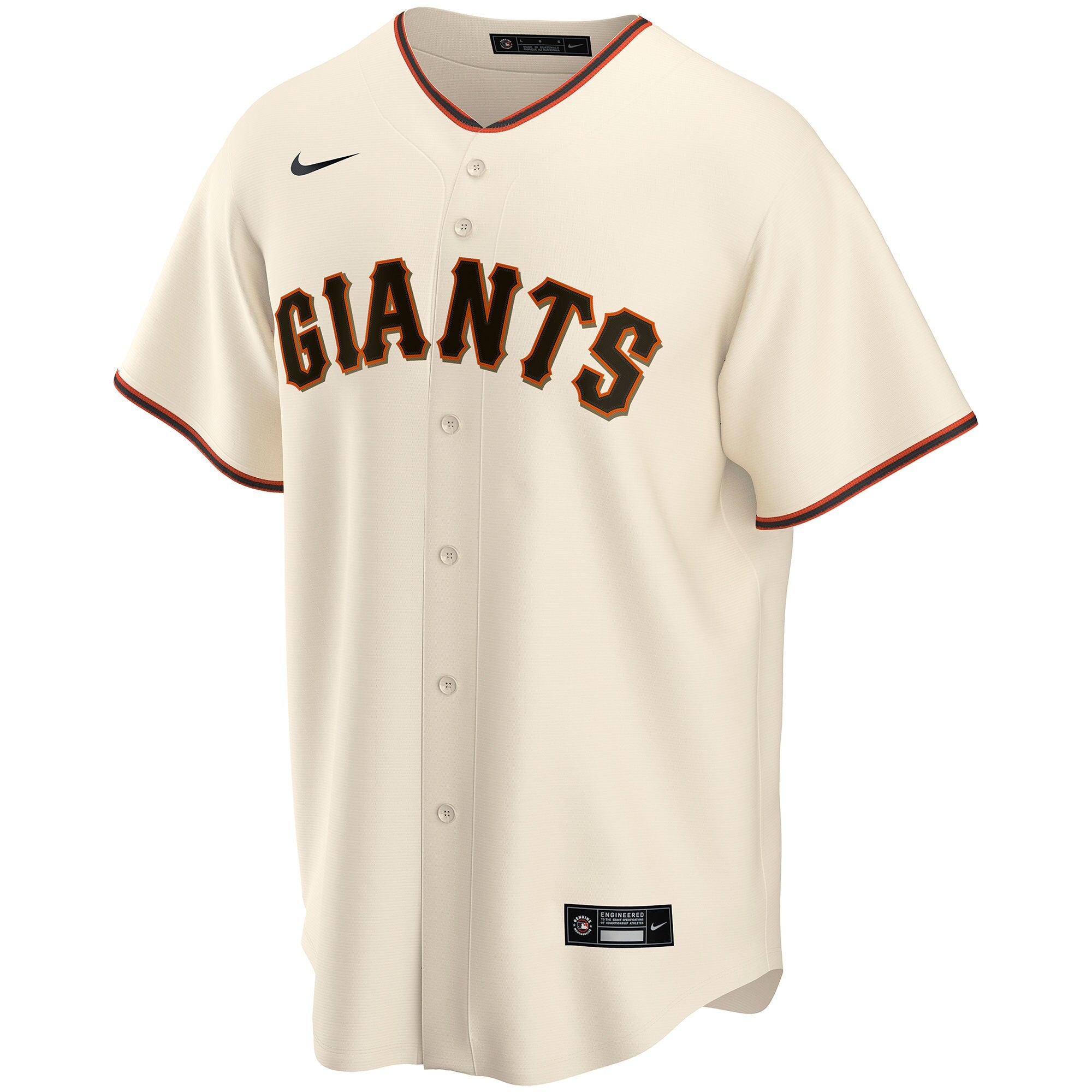 San Francisco Giants Youth Home Replica Custom Jersey - Cream