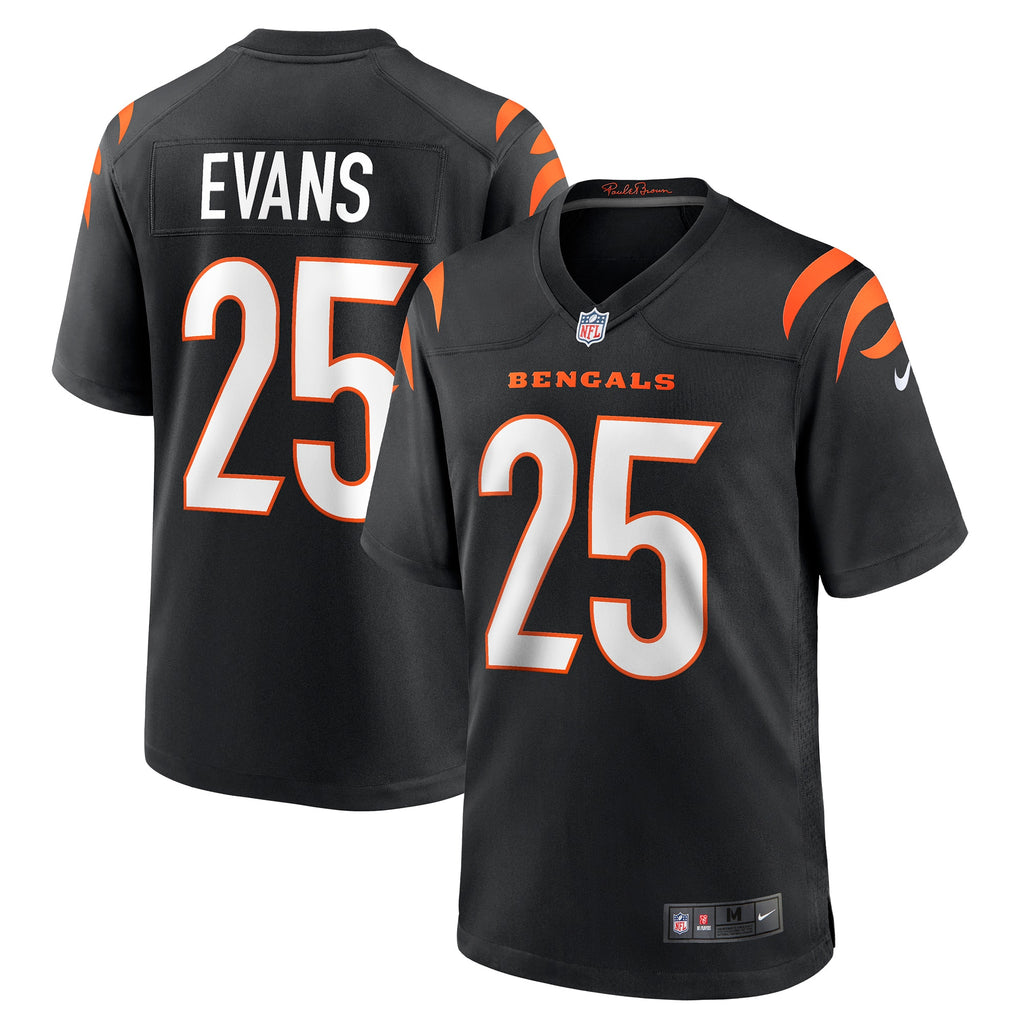 Chris Evans Cincinnati Bengals Game Jersey - Black