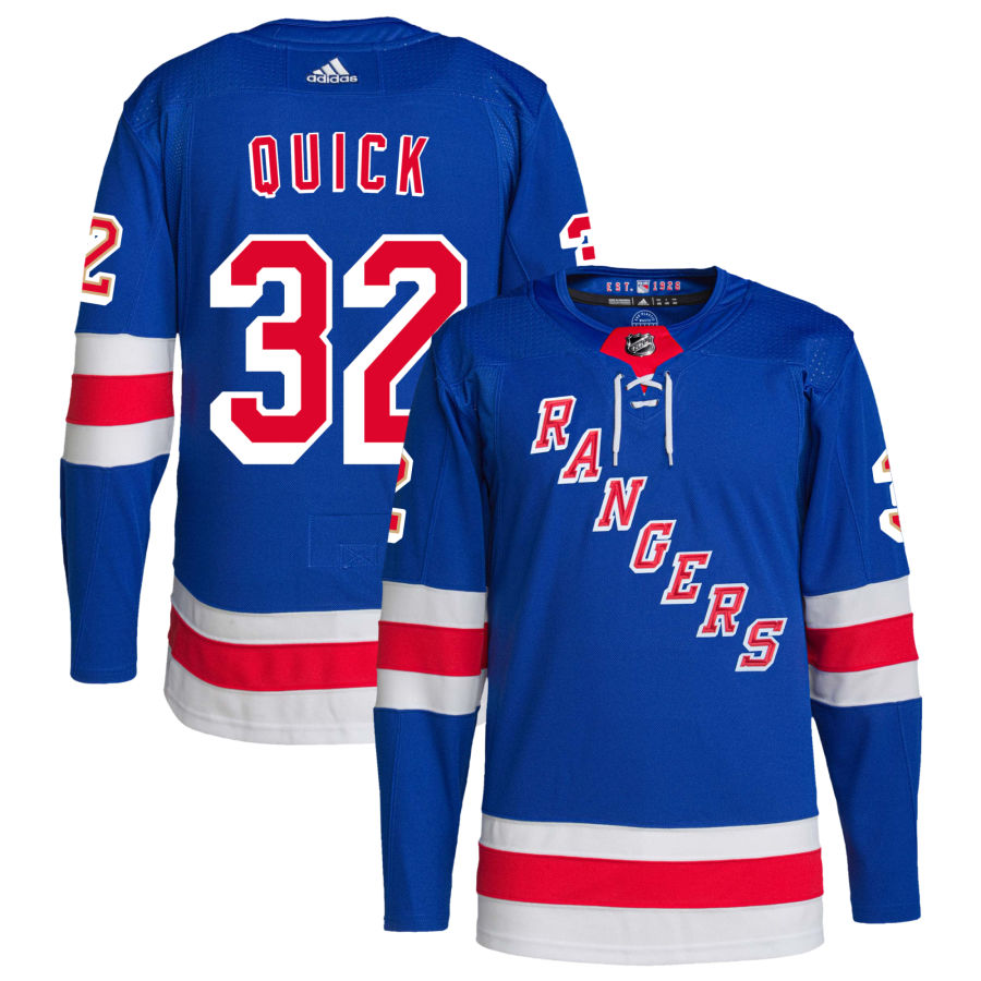 Jonathan Quick New York Rangers Home Primegreen Authentic Pro Jersey - Royal