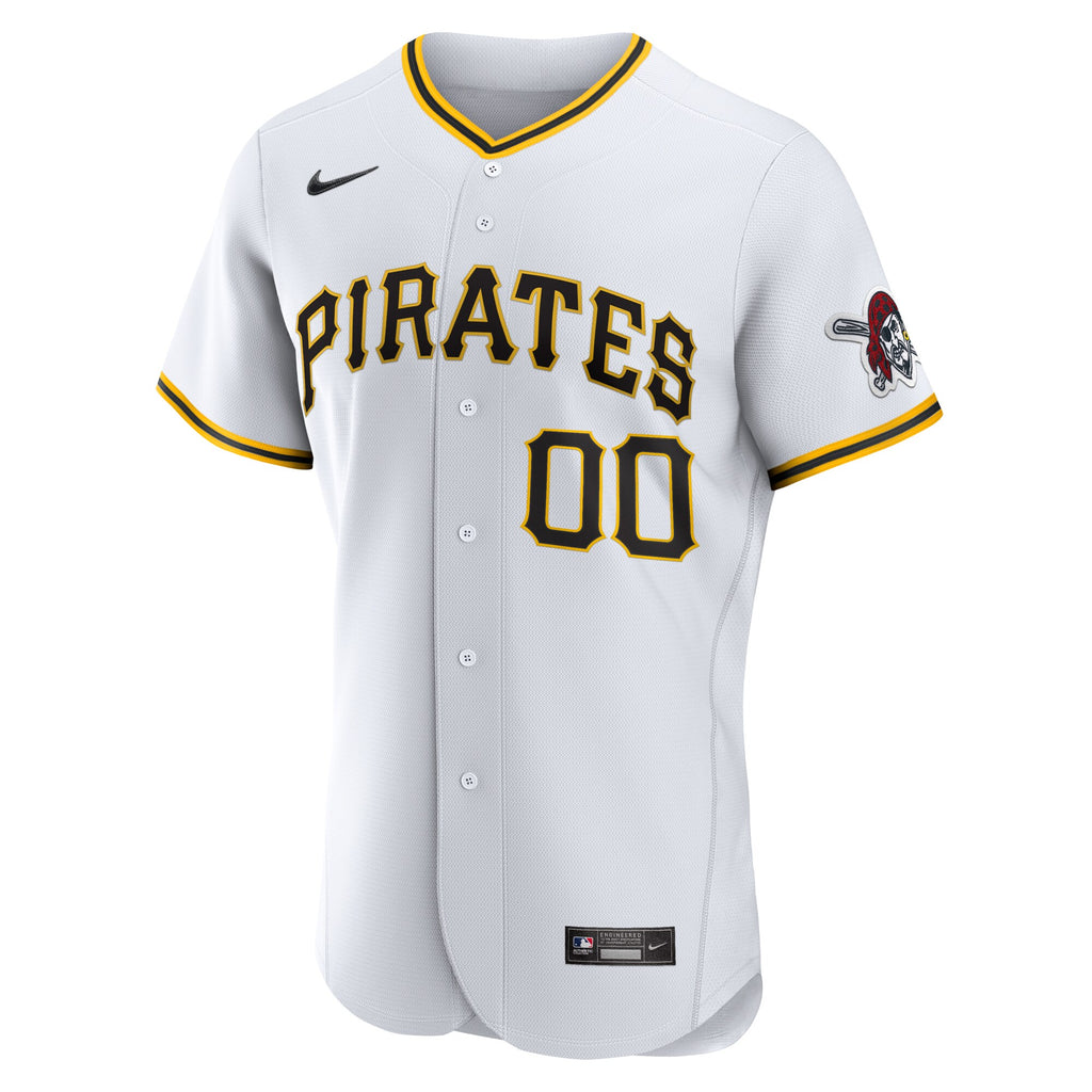 Pittsburgh Pirates Home Authentic Custom Jersey - White