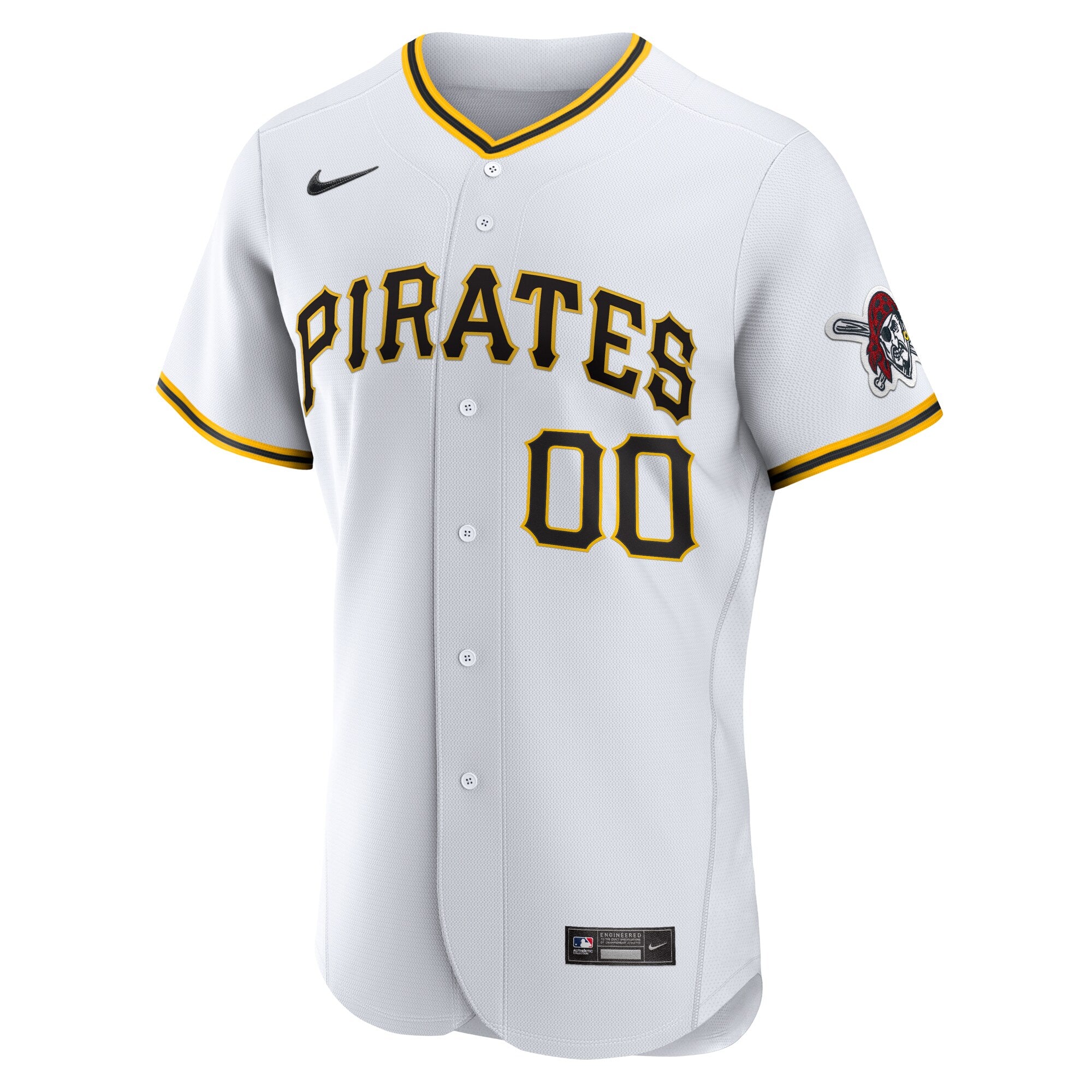 Pittsburgh Pirates Home Authentic Custom Jersey - White