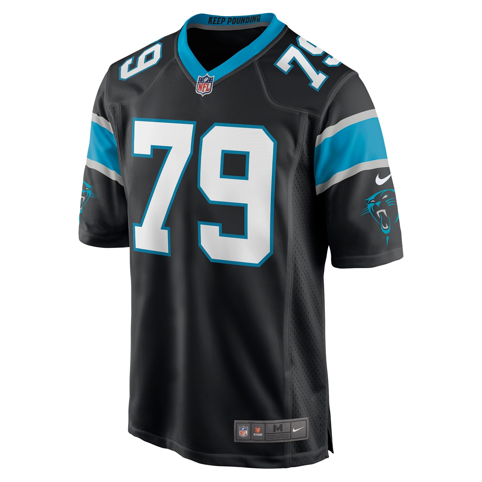 Ikem Ekwonu Carolina Panthers Player Game Jersey - Black
