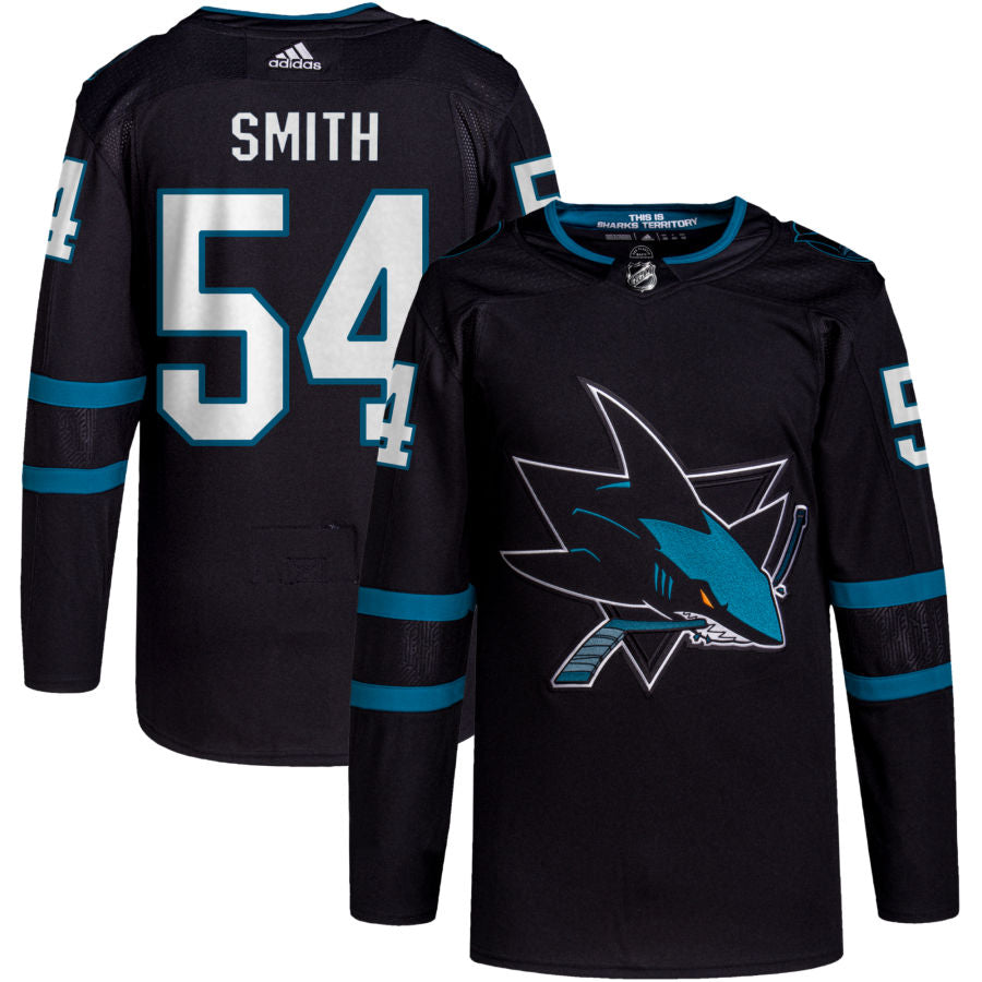 Givani Smith San Jose Sharks Alternate Primegreen Authentic Pro Jersey - Black