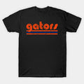 Vintage Gators Retro Three Stripes Weathered T-Shirt