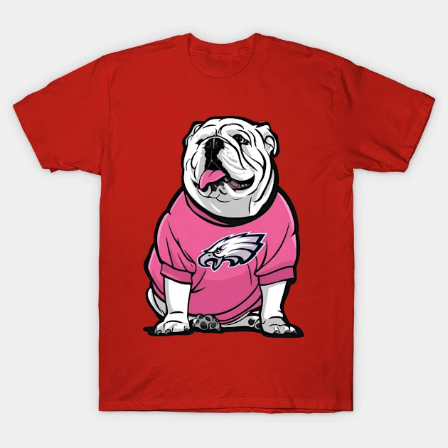 Georgia Bulldogs,Dawg In Philly Pink T-Shirt