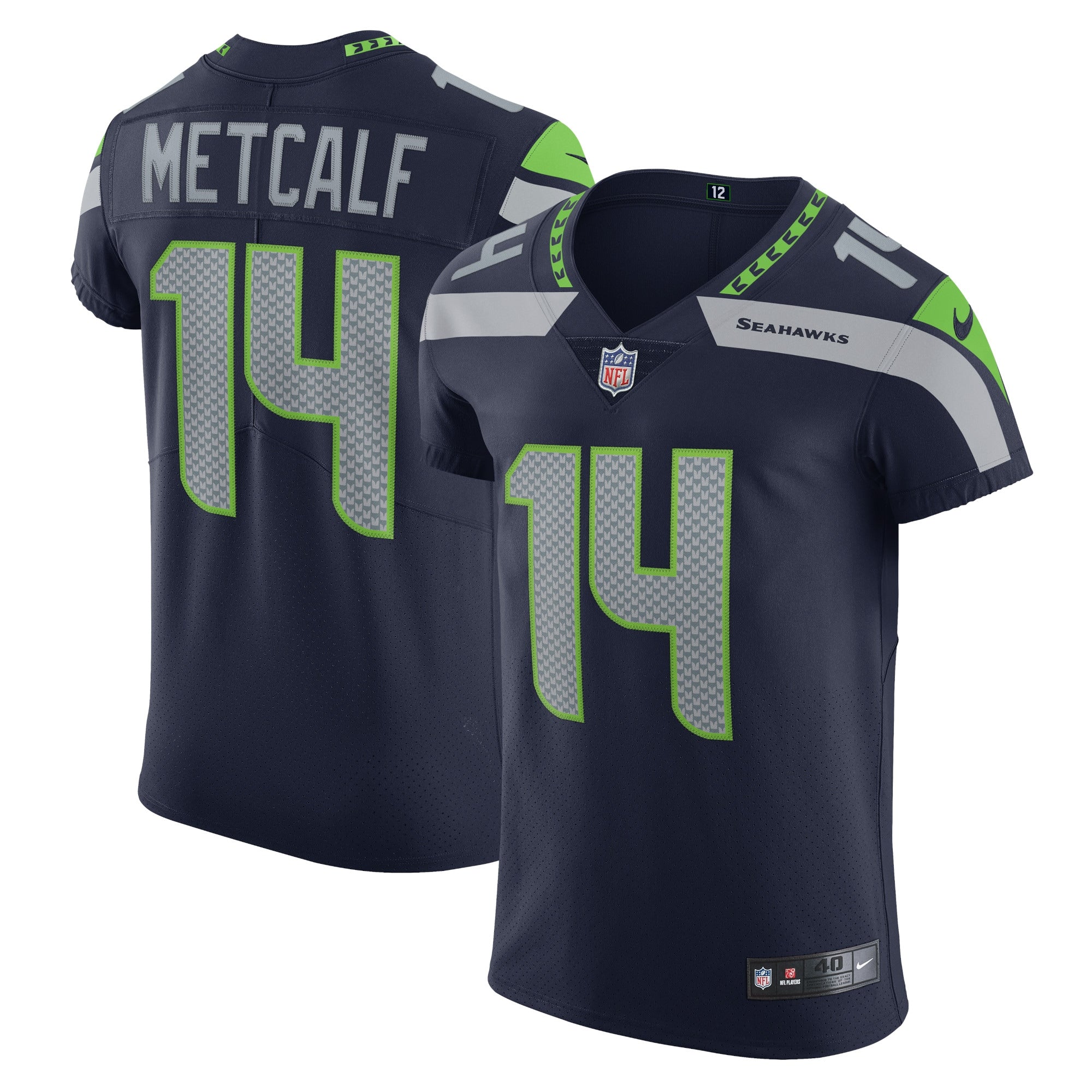 DK Metcalf Seattle Seahawks Vapor Elite Player Jersey - College Navy