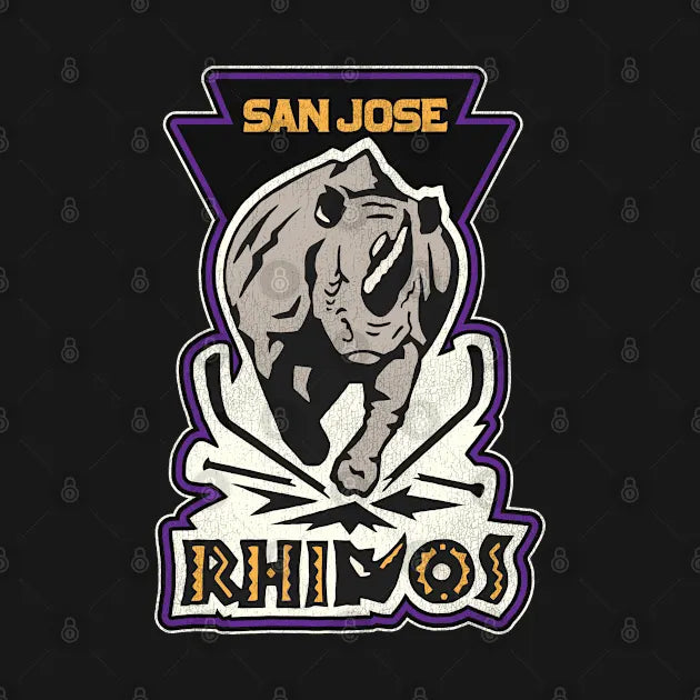 Defunct San Jose Rhinos Roller Hockey T-Shirt