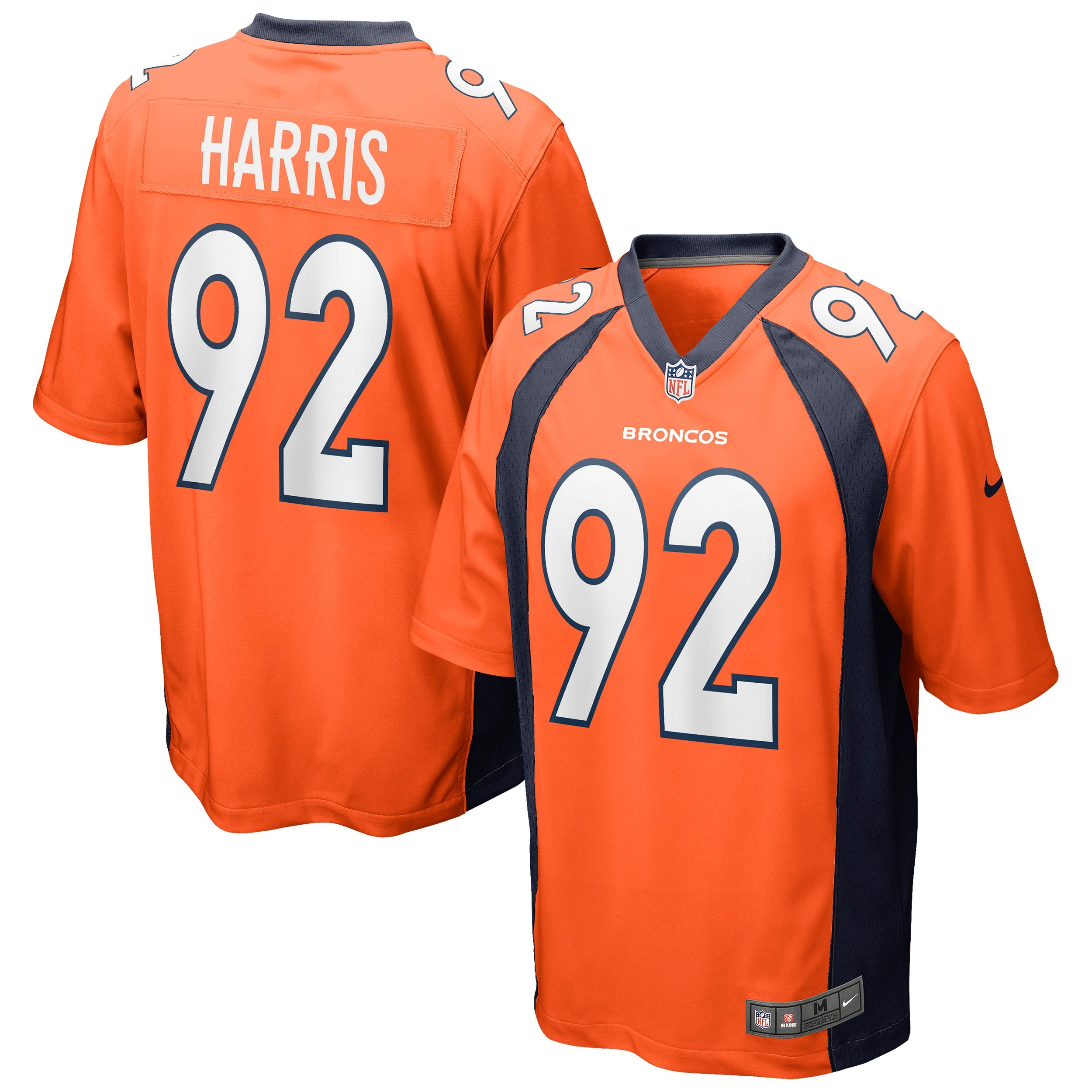 Jonathan Harris Denver Broncos Game Jersey - Orange