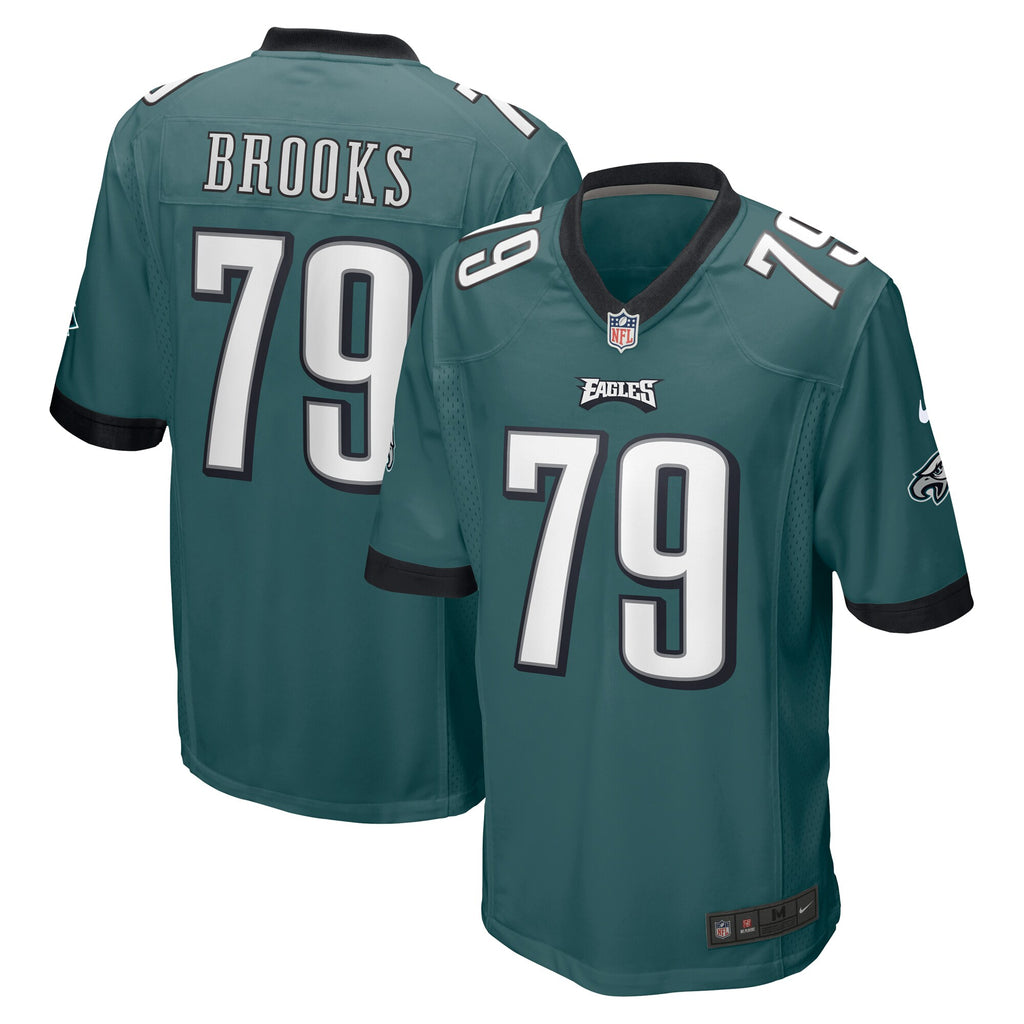 Brandon Brooks Philadelphia Eagles Game Jersey - Midnight Green