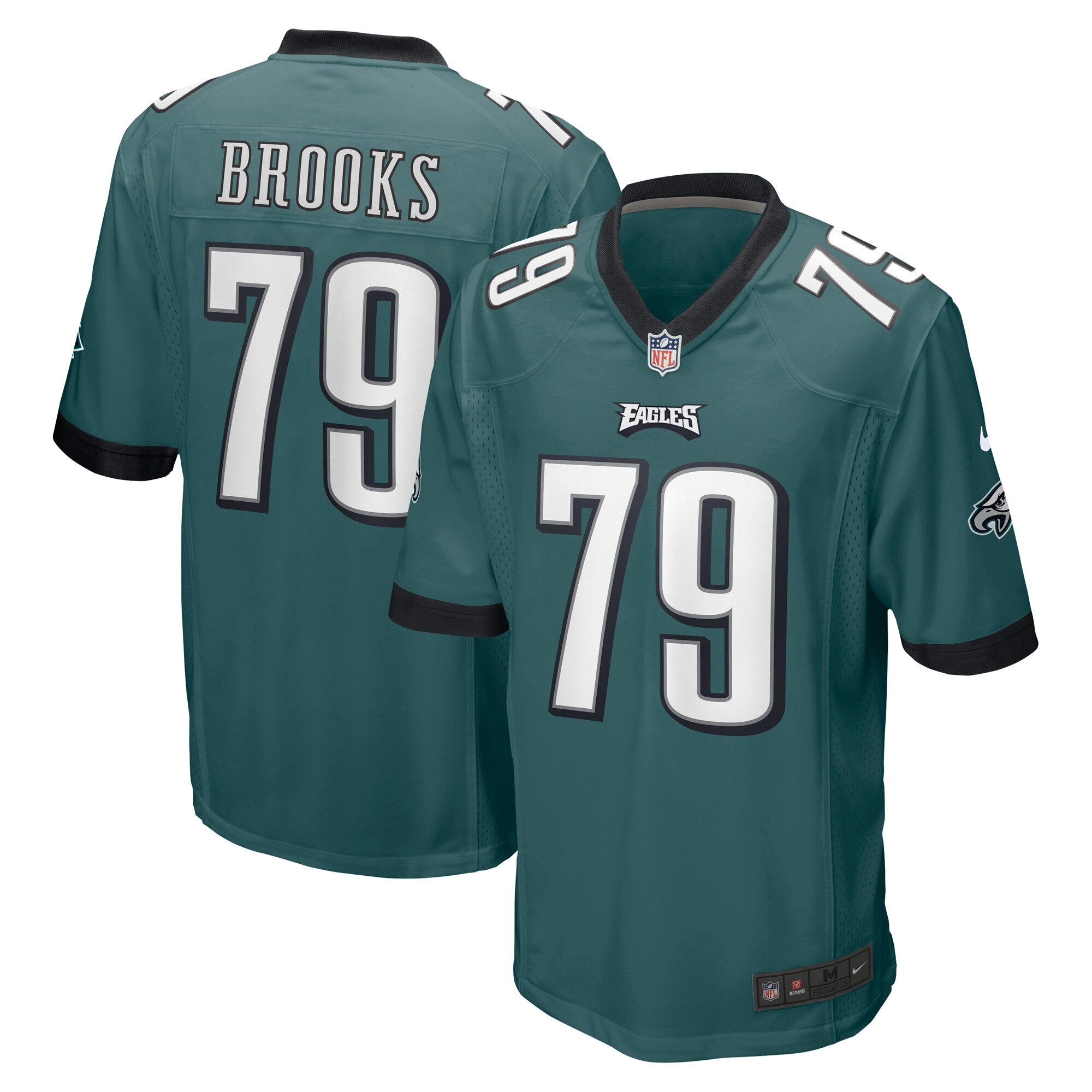 Brandon Brooks Philadelphia Eagles Game Jersey - Midnight Green
