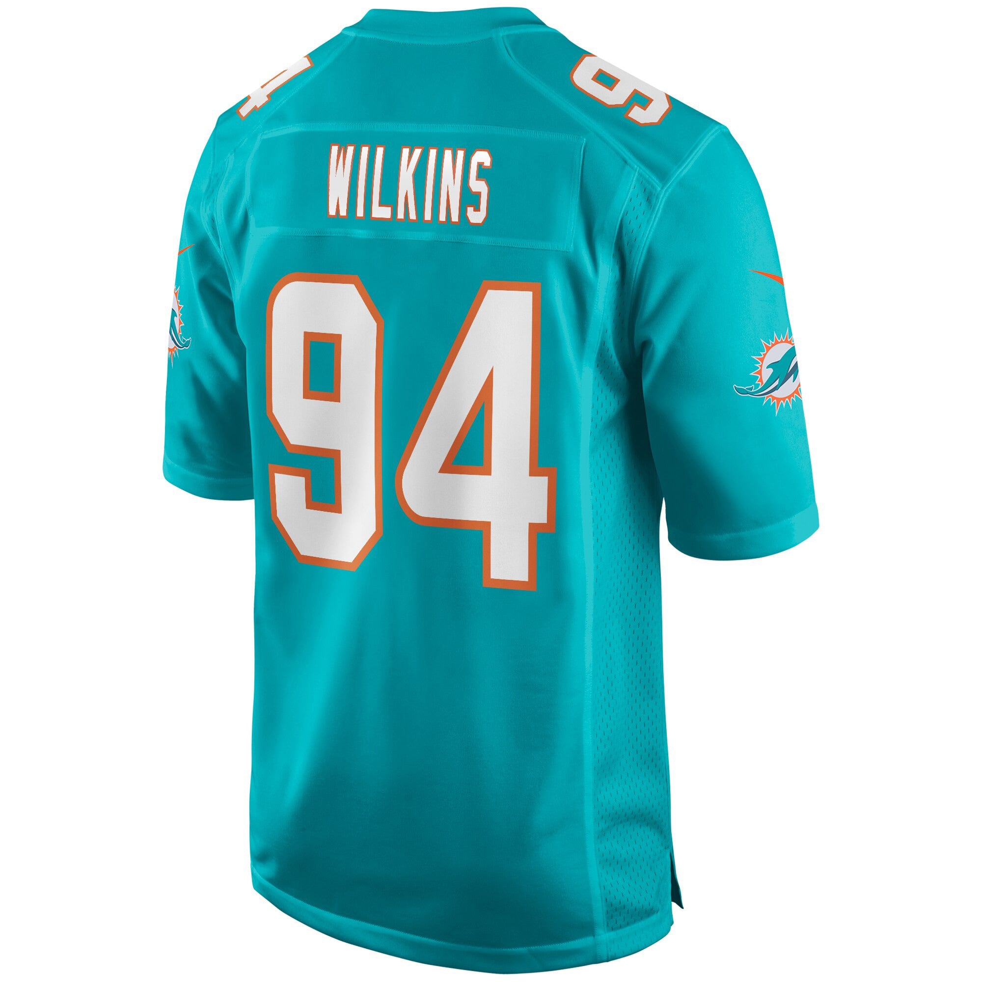 Christian Wilkins Miami Dolphins Game Jersey - Aqua