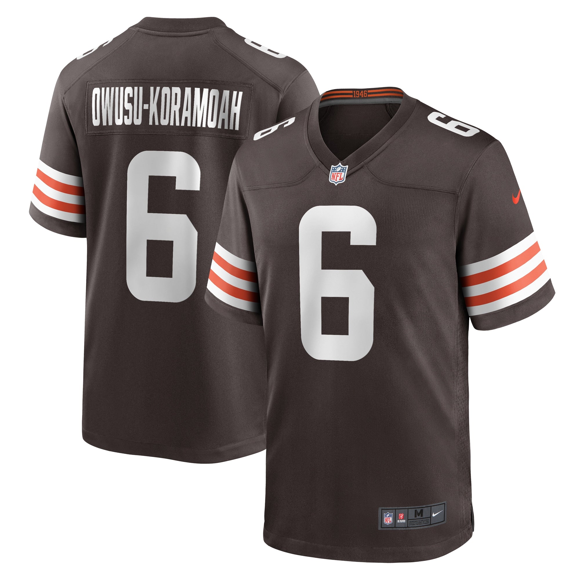Jeremiah Owusu-Koramoah Cleveland Browns Team Game Jersey - Brown