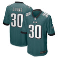 Justin Evans Philadelphia Eagles Game Player Jersey - Midnight Green