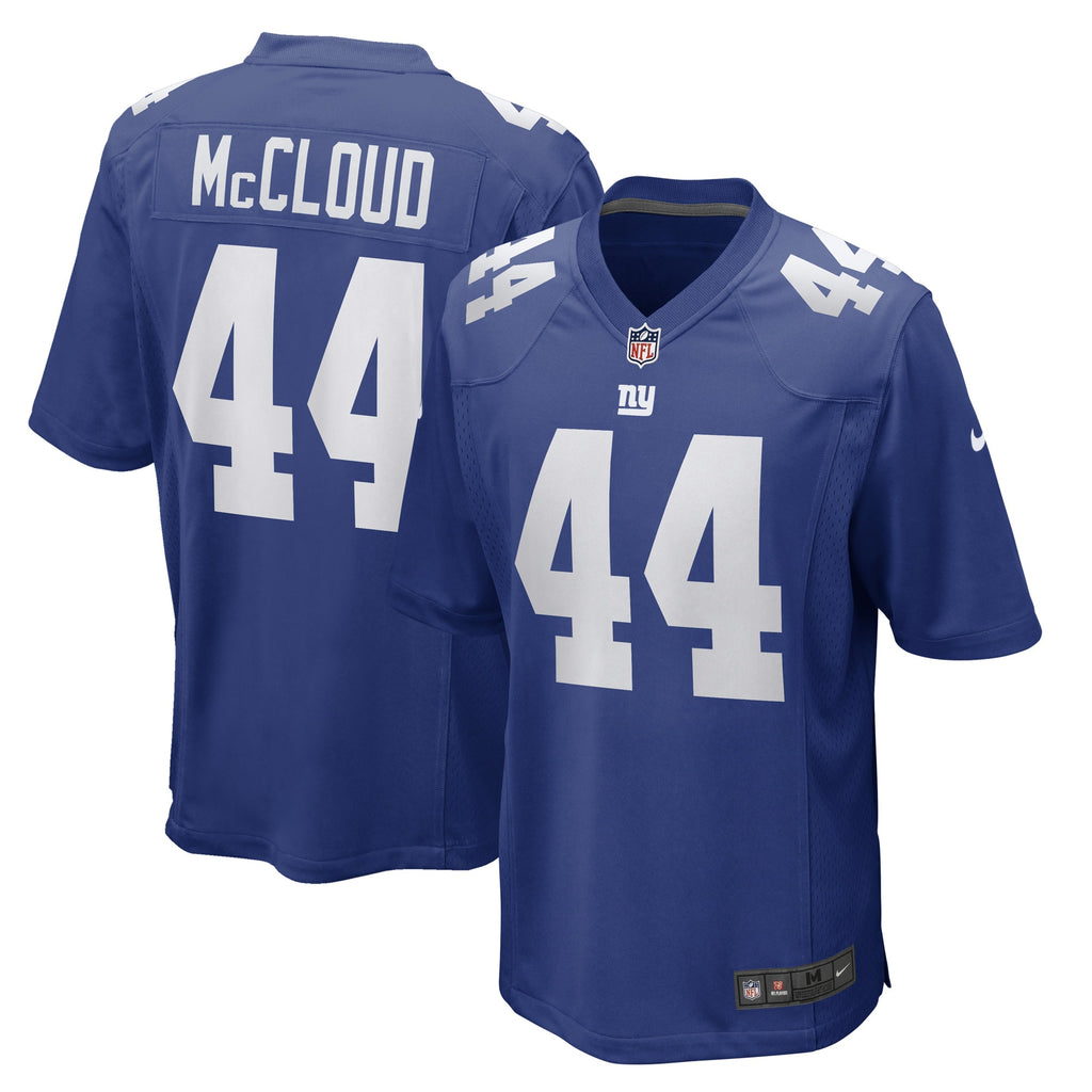 Nick McCloud New York Giants Game Player Jersey - Royal