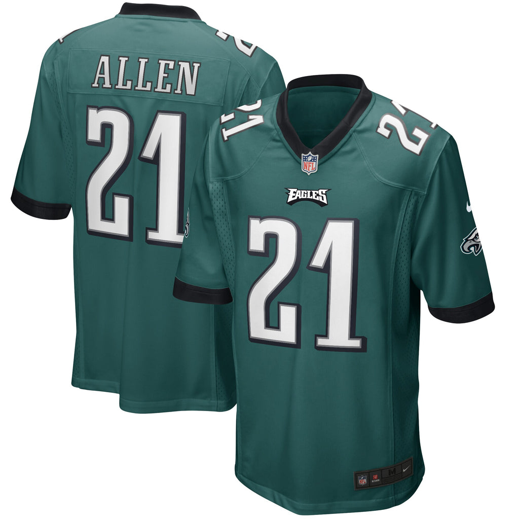 Eric Allen Philadelphia Eagles Game Retired Player Jersey - Midnight Green