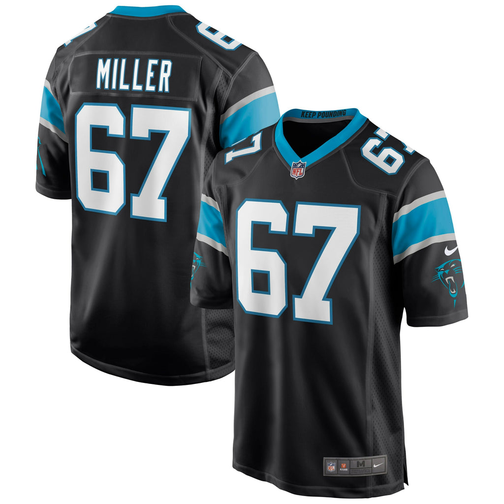 John Miller Carolina Panthers Game Jersey - Black