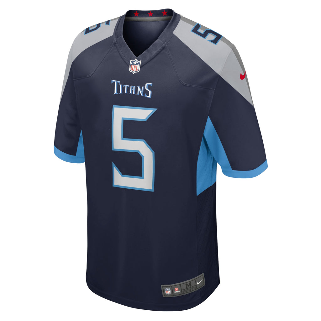 Kevin Hogan Tennessee Titans Home Game Player Jersey - Navy