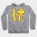 Vintage Love Girl'S Softball Fastpitch Softball Lover Fast Pitch Hoodie
