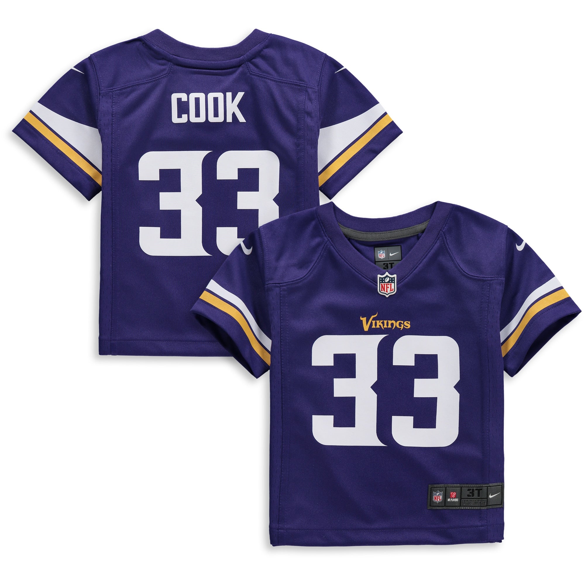 Dalvin Cook Minnesota Vikings Toddler Player Game Jersey - Purple