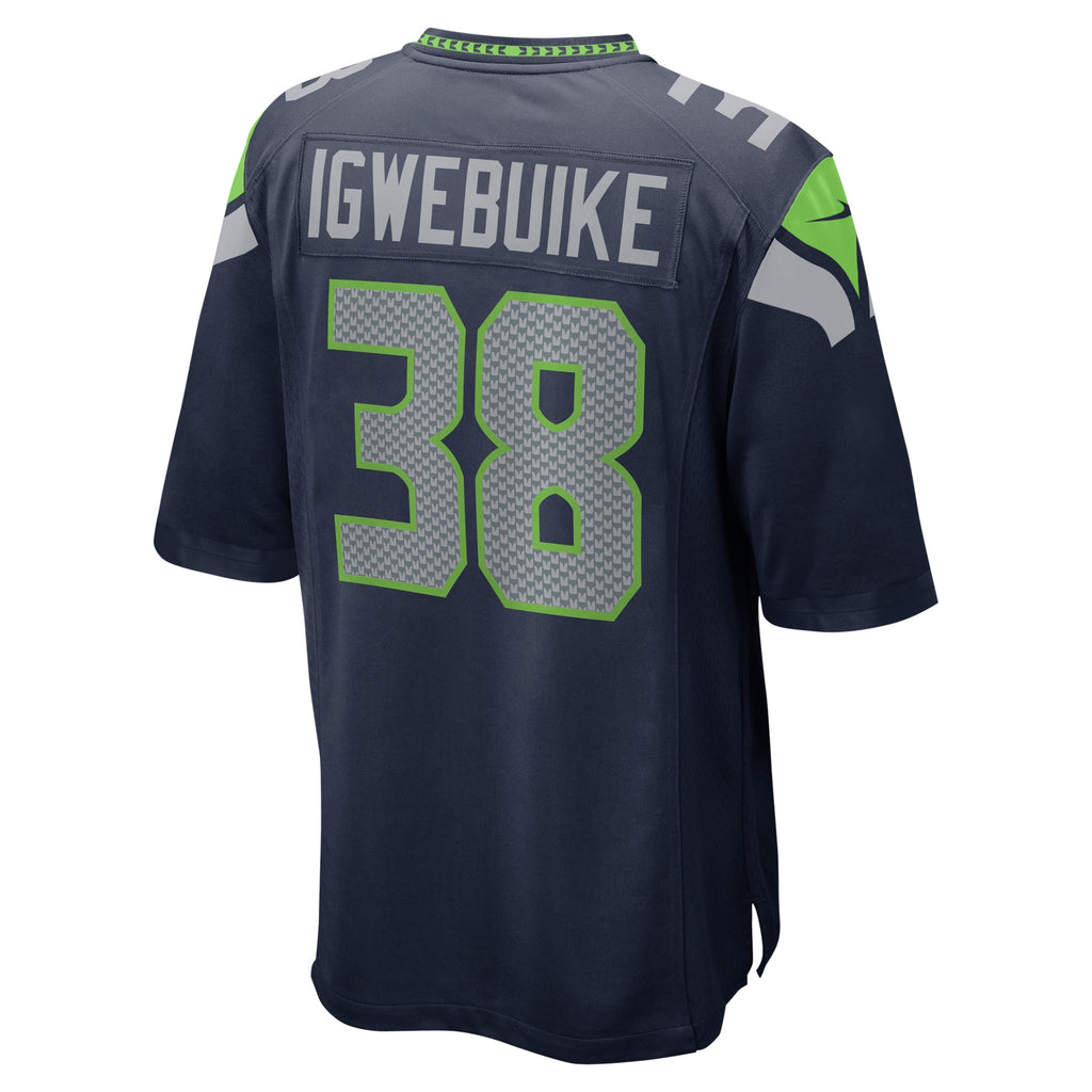 Godwin Igwebuike Seattle Seahawks Home Game Player Jersey - College Navy